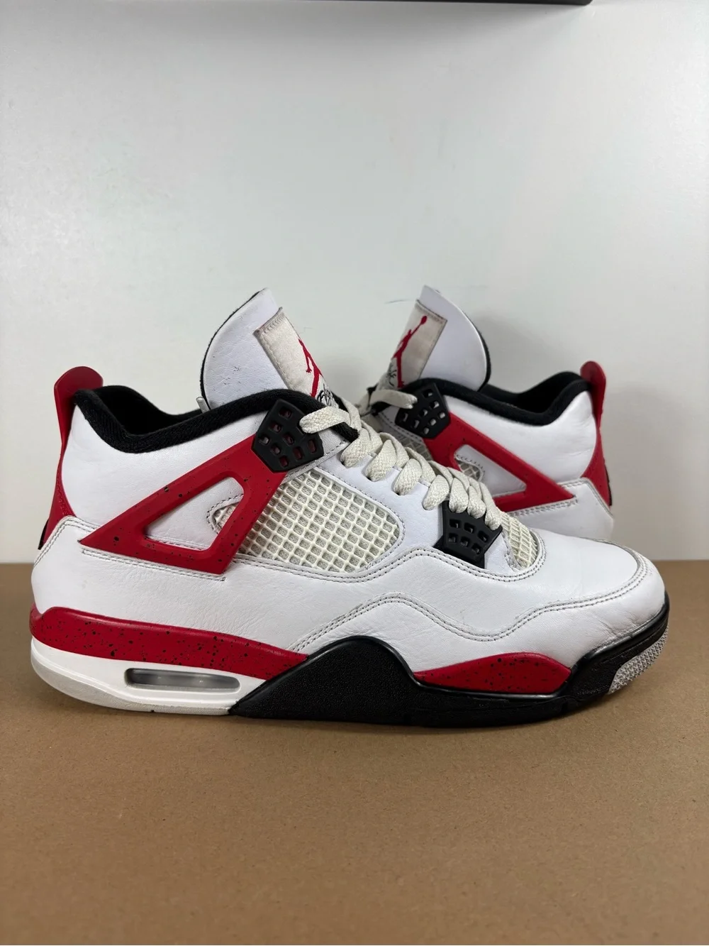 Nike Air Jordan 4 Retro Fire Red Red Cement White Red Black DH6927-161 size 10.5